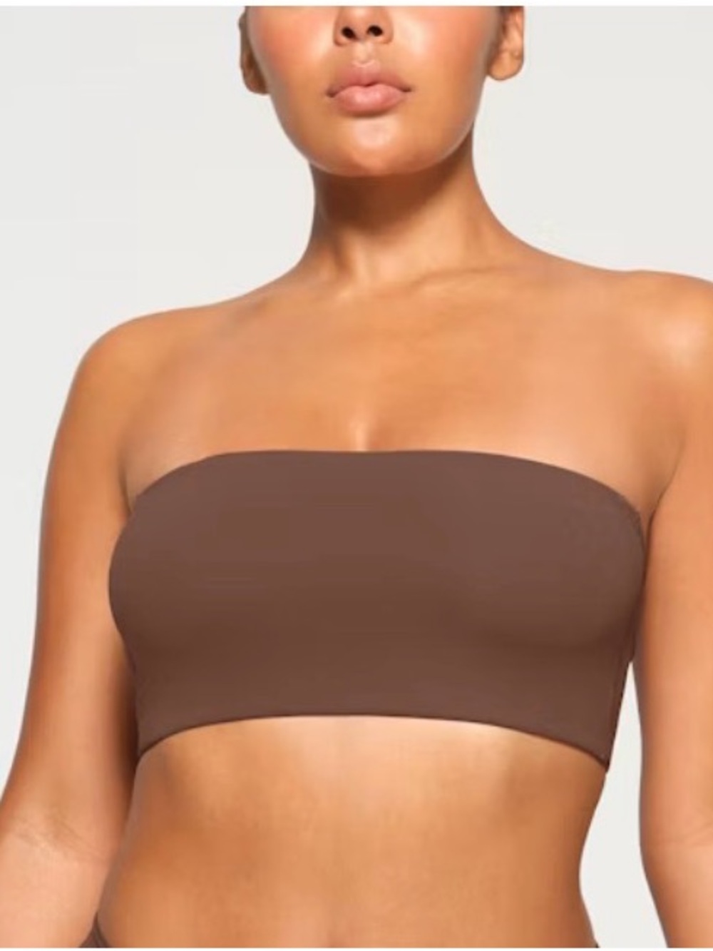SKIMS Seamless Strapless Bandeau Bra Tubetop - Chocolate